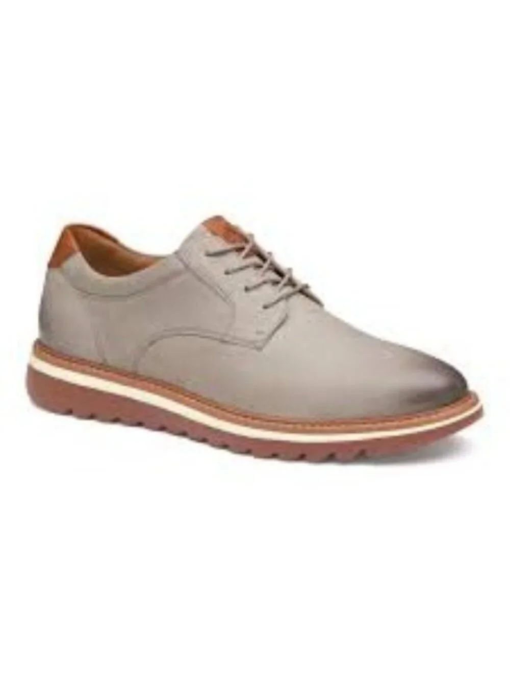 Johnston & Murphy Men's Braydon Plain Toe in Gray Oiled Nubuck Size 8M